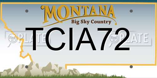 TCIA72 Montana License Plate