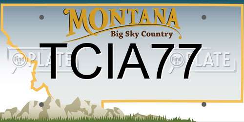 TCIA77 Montana License Plate