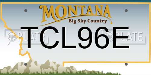 TCL96E Montana License Plate