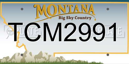 TCM2991 Montana License Plate