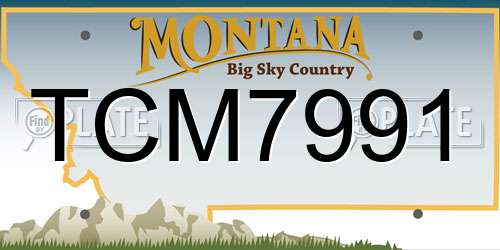 TCM7991 Montana License Plate