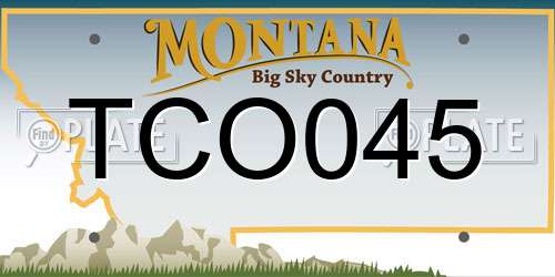 TCO045 Montana License Plate