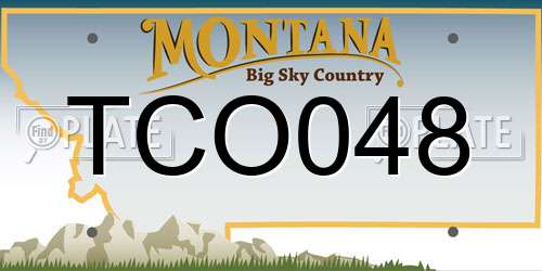 TCO048 Montana License Plate