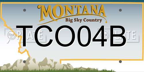 TCO04B Montana License Plate