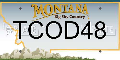 TCOD48 Montana License Plate