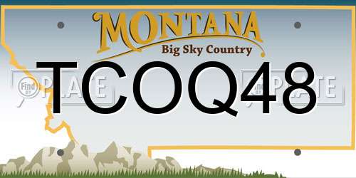 TCOQ48 Montana License Plate