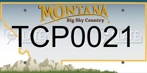 TCP0021 Montana License Plate