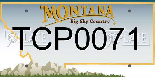 TCP0071 Montana License Plate