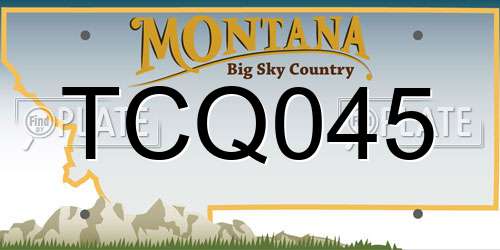TCQ045 Montana License Plate