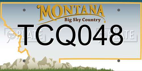 TCQ048 Montana License Plate