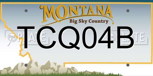 TCQ04B Montana License Plate