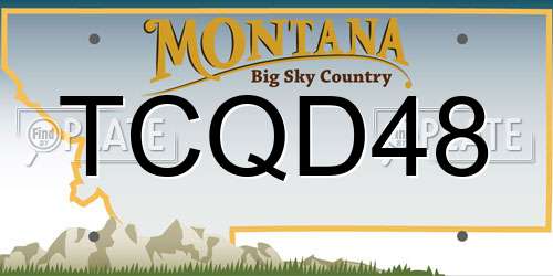 TCQD48 Montana License Plate