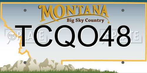 TCQO48 Montana License Plate