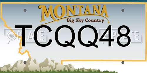 TCQQ48 Montana License Plate