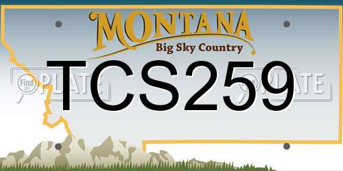 TCS259 Montana License Plate