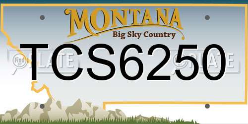 TCS6250 Montana License Plate