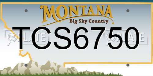 TCS6750 Montana License Plate