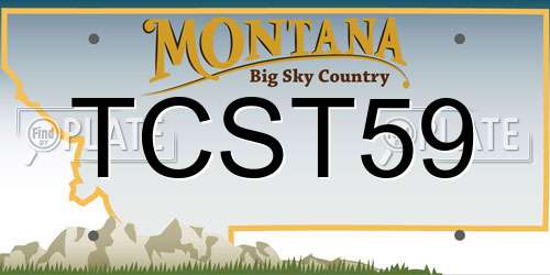 TCST59 Montana License Plate