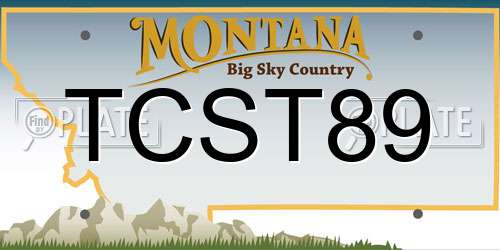 TCST89 Montana License Plate
