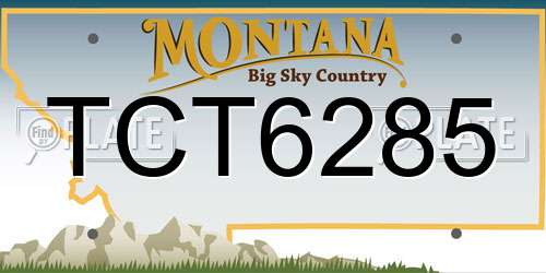 TCT6285 Montana License Plate