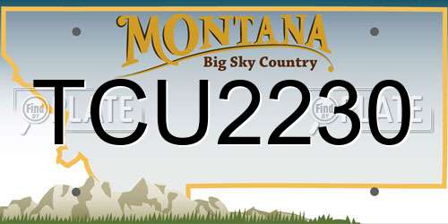 TCU2230 Montana License Plate