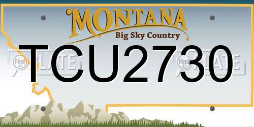 TCU2730 Montana License Plate