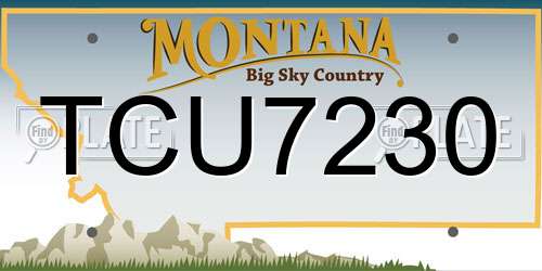 TCU7230 Montana License Plate