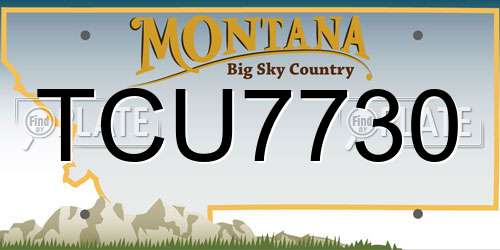 TCU7730 Montana License Plate