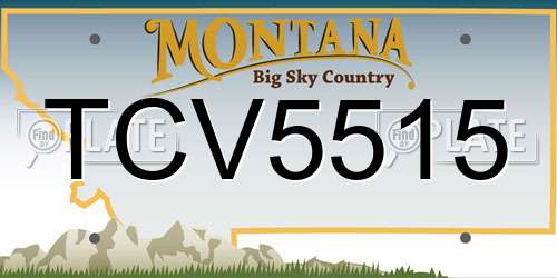 TCV5515 Montana License Plate