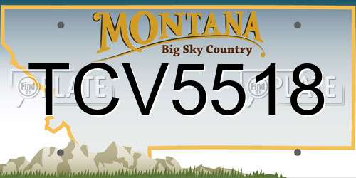 TCV5518 Montana License Plate