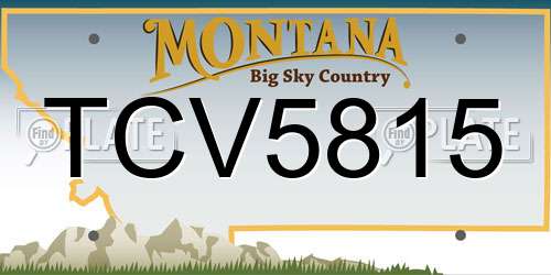 TCV5815 Montana License Plate