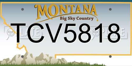 TCV5818 Montana License Plate