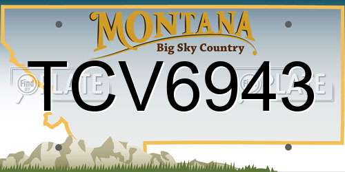 TCV6943 Montana License Plate