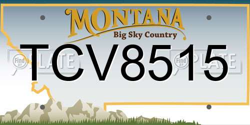 TCV8515 Montana License Plate