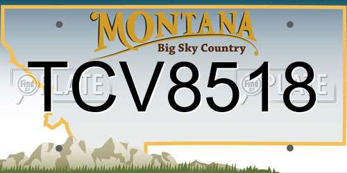 TCV8518 Montana License Plate