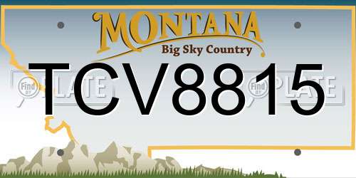 TCV8815 Montana License Plate