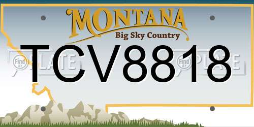 TCV8818 Montana License Plate
