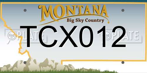 TCX012 Montana License Plate