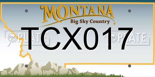 TCX017 Montana License Plate