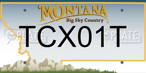 TCX01T Montana License Plate