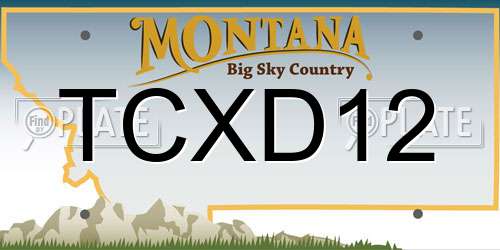 TCXD12 Montana License Plate