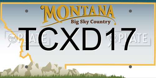 TCXD17 Montana License Plate