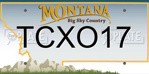 TCXO17 Montana License Plate