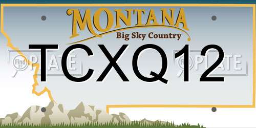 TCXQ12 Montana License Plate