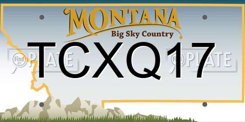 TCXQ17 Montana License Plate