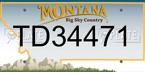 TD34471 Montana License Plate