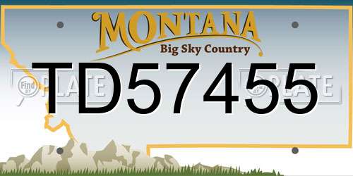 TD57455 Montana License Plate