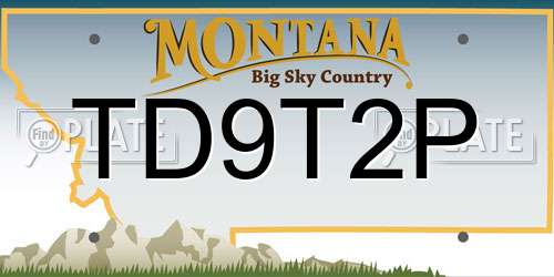 TD9T2P Montana License Plate