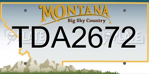 TDA2672 Montana License Plate
