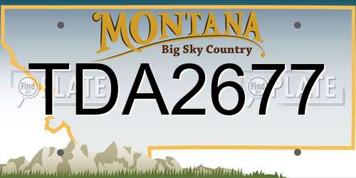 TDA2677 Montana License Plate